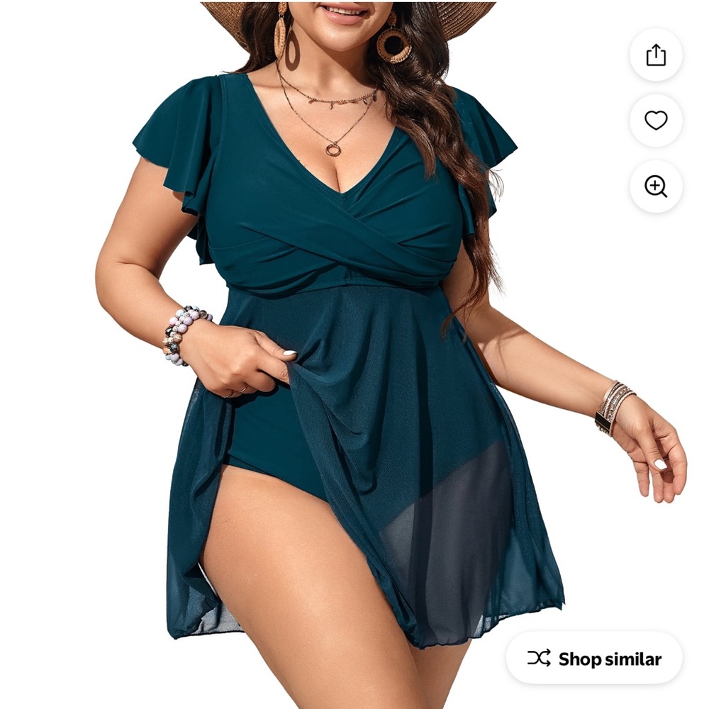 Chic Teal Swim Coverup